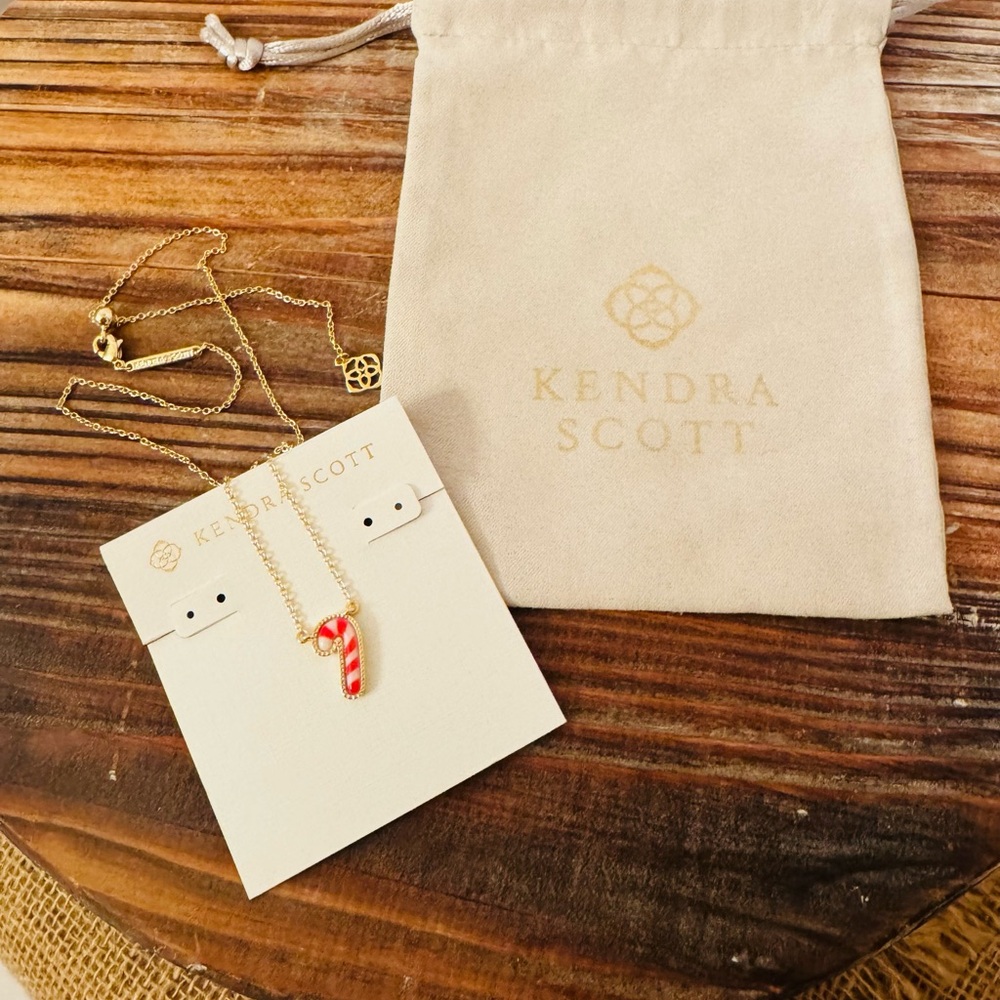New! Kendra Scott Candy Cane Necklace with Dust Bag